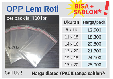 Plastik OPP sablon